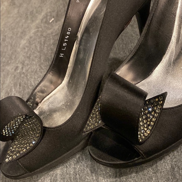 Stuart Weitzman Black Peep Toe Heels - Picture 5 of 5